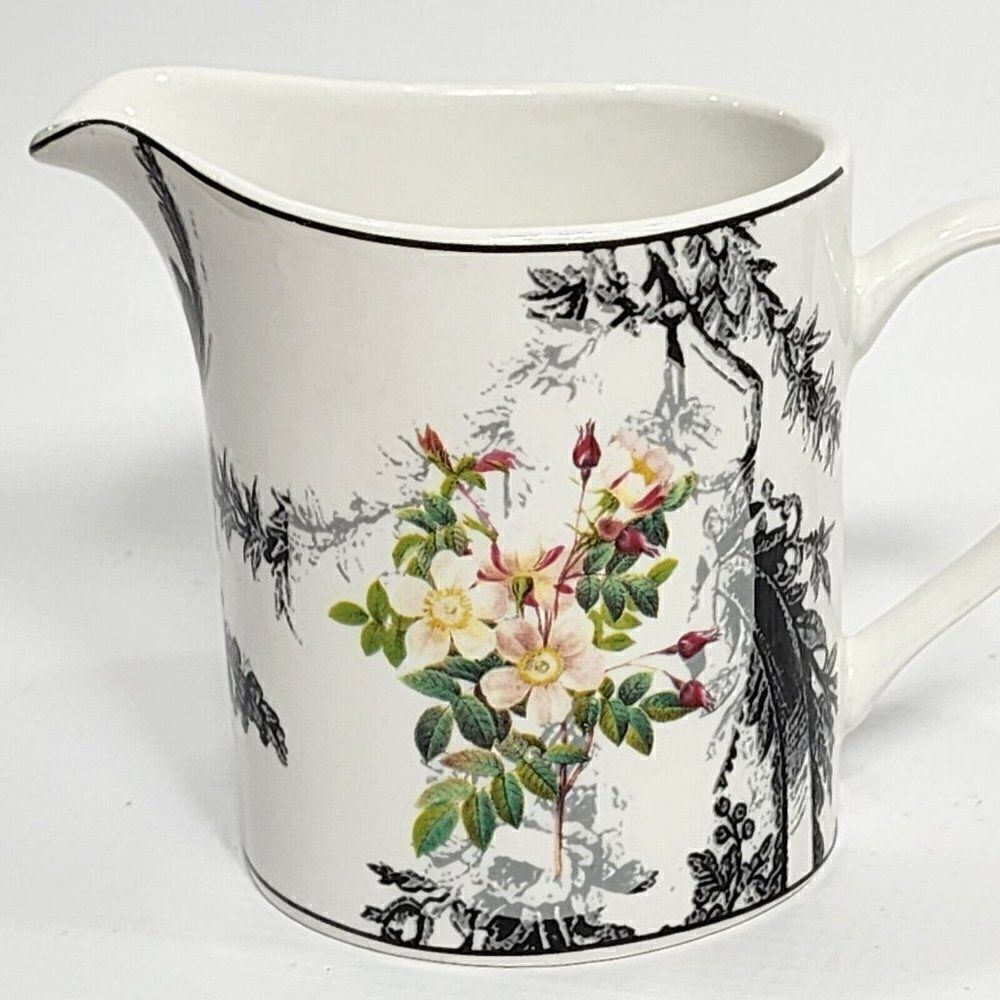American Atelier White Ceramic ROSE TOILE Creamer only - Picture 4 of 9